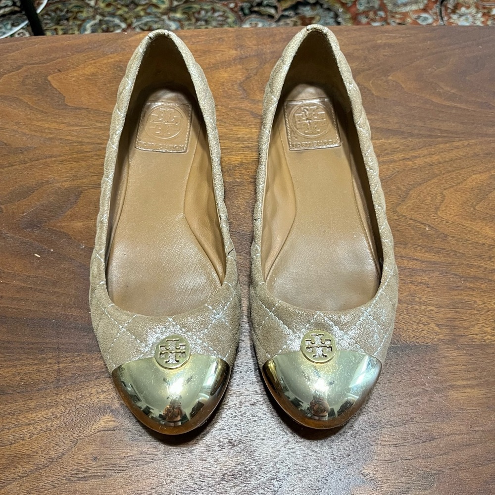 Tory Burch Kaitlyn Ballet Flat, Metallic Gold - Picture 2 of 6